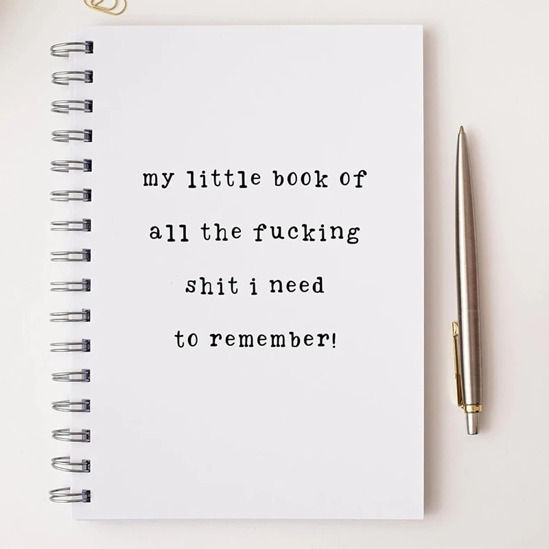 Funny Forgetful Notebook,Funny Notebook Gift, Funny Journal Planner,Notebook Swearing Gift Santa Gift For Friends