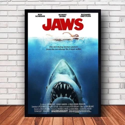 JAWS Movie Poster Canvas Wall Art Print Mural Home Decor Gift for Friends Unframed