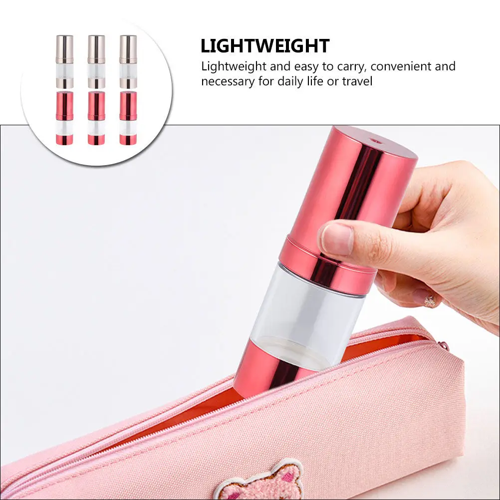 

6 шт. пустых бутылочек по 15 мл, герметичные дорожные контейнеры-диспенсеры для лосьона, тонального крема, шампуня, средства для снятия макияжа