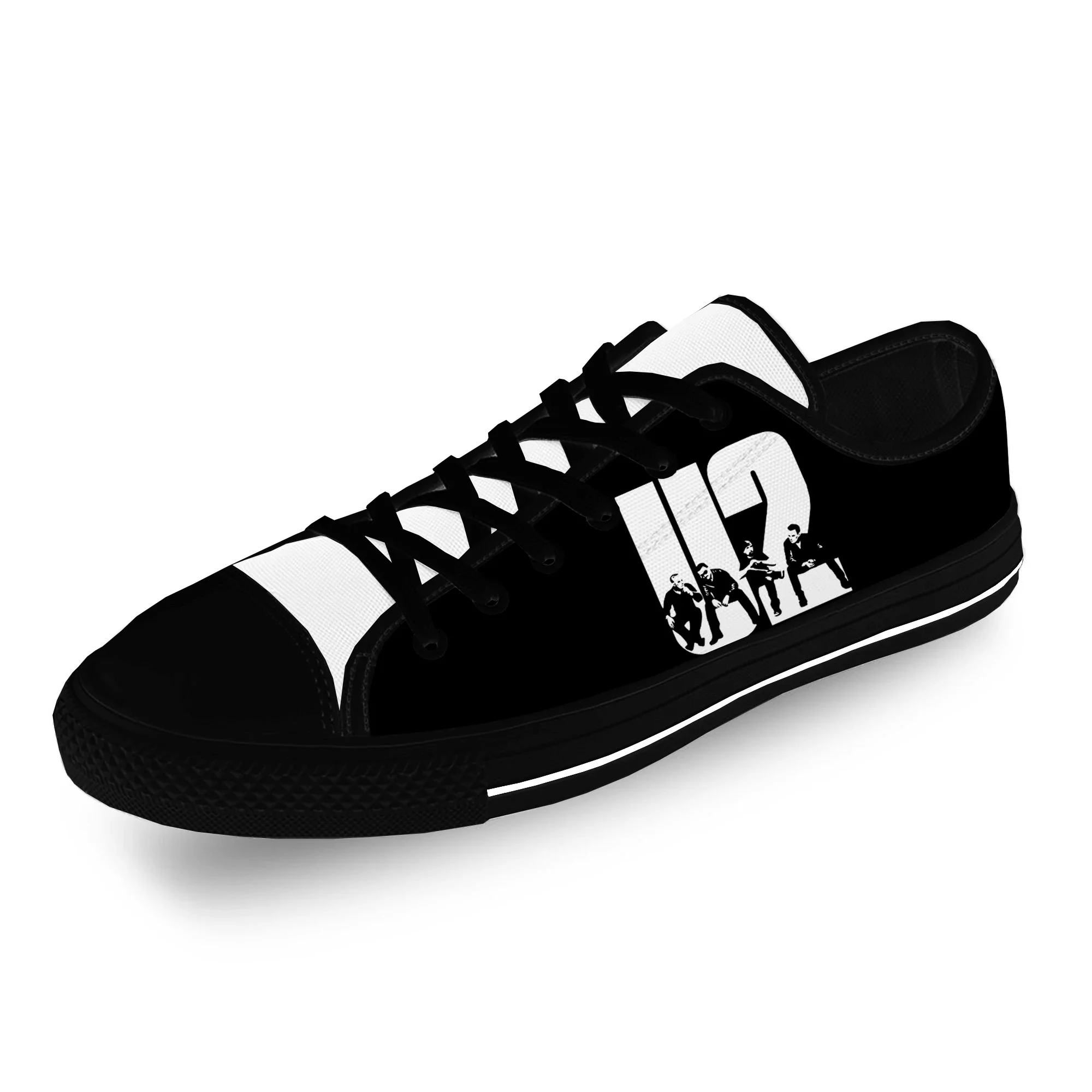 

U2 Low Top Sneakers music Rock band Mens Womens Teenager Casual Shoes Canvas Running Shoes 3D Print Breathable Lightweight shoe