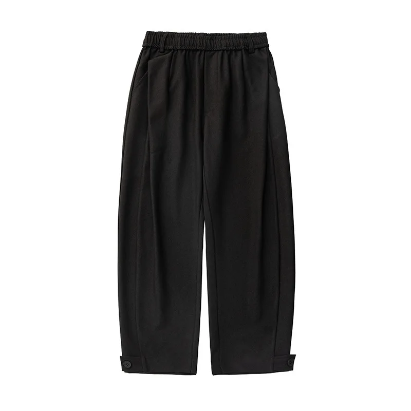 Autumn Winter Men's Suit Pants New Wide Leg Casual Pants 3D Pleated Design Draping Versatile Suit Pants Vintage Loose Trousers