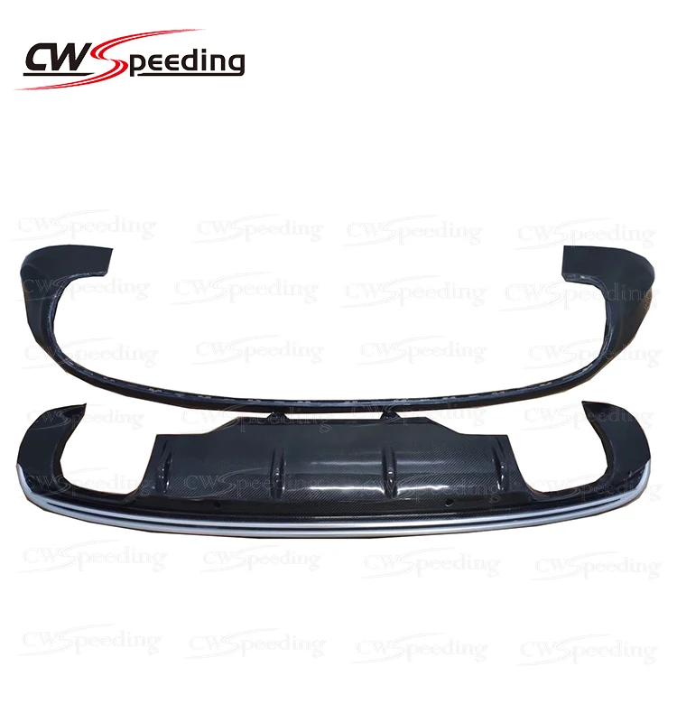 SQ5 STYLE CARBON FIBER REAR BUMPER LIP REAR DIFFUSER FOR AUDI Q5 BODY KIT