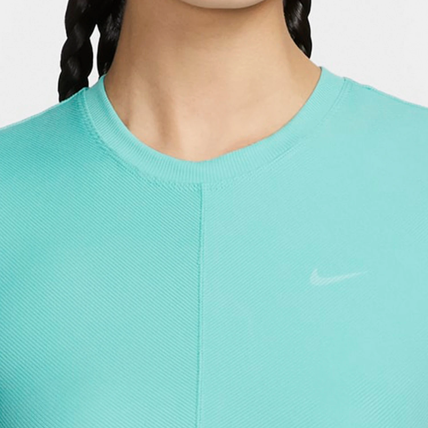 Nike genuine sports women's spliced round neck tight fit fitness short sleeved T-shirt FV7875-300