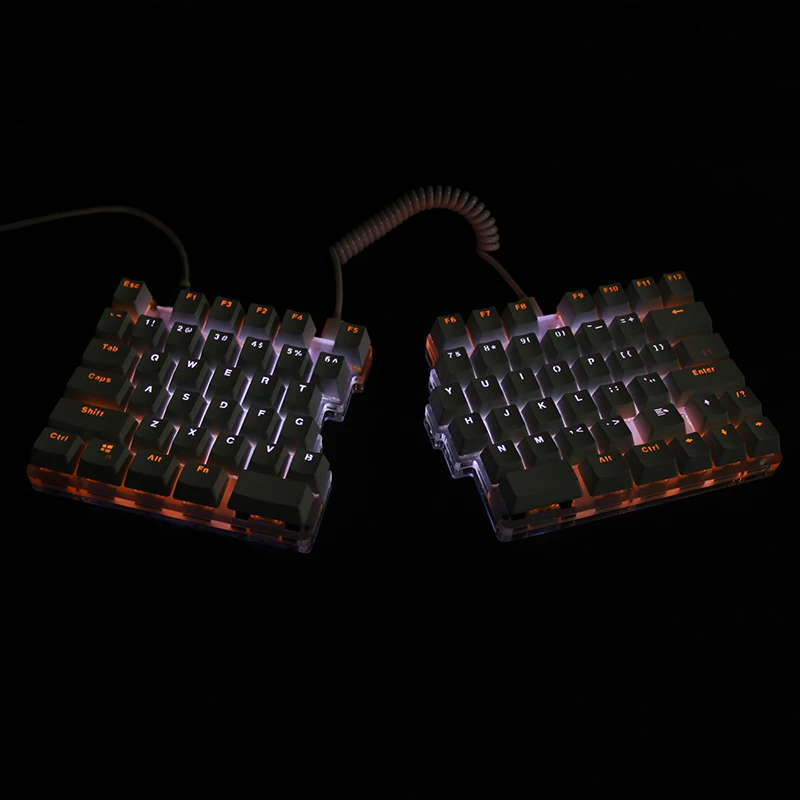78キー分割キーボード,メカニカルスイッチ,左右,人間工学に基づいた