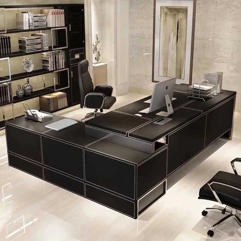 

Luxury Manager Executive Office Desk Strong Wood Black Modern Executive Office Desk Cheap Large Tisch Small Spaces Furniture