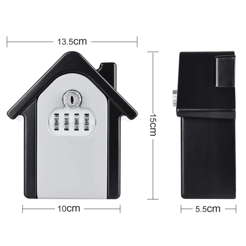 Замок для ключей, [экстренный ключ] настенный Комбинированный Замок для хранения ключей и экстренный ключ для предотвращения забывания