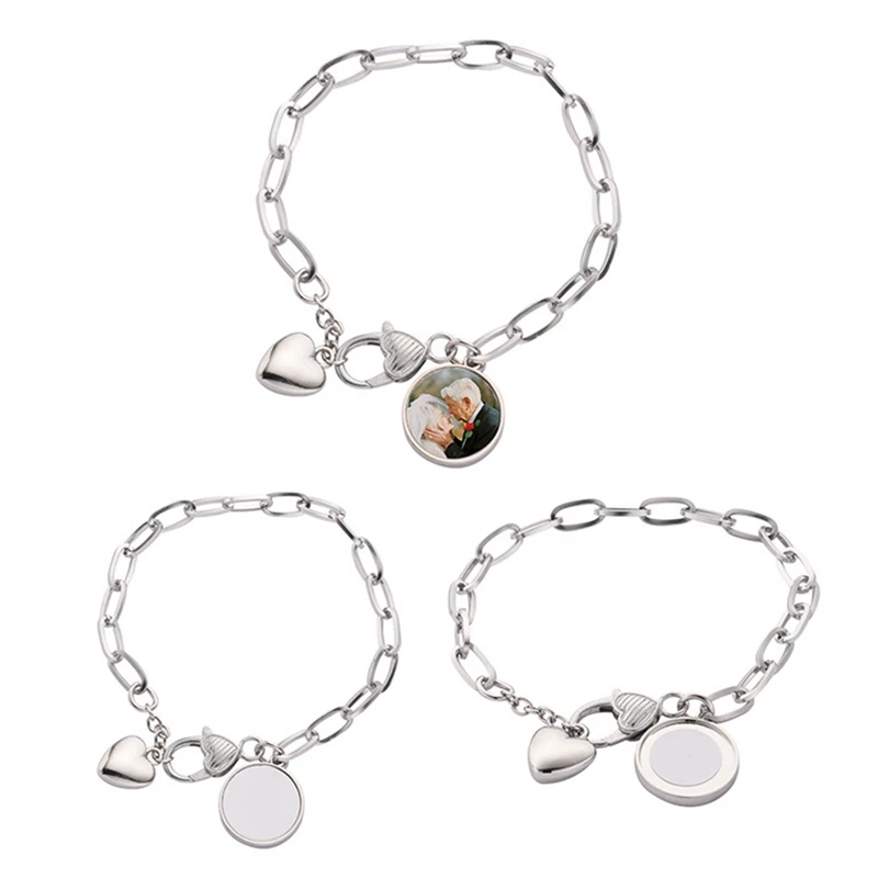 Pulsera en blanco de sublimación, pulsera de transferencia de calor de Metal, llaveros de tablero en blanco para sublimación DIY, 5 uds.