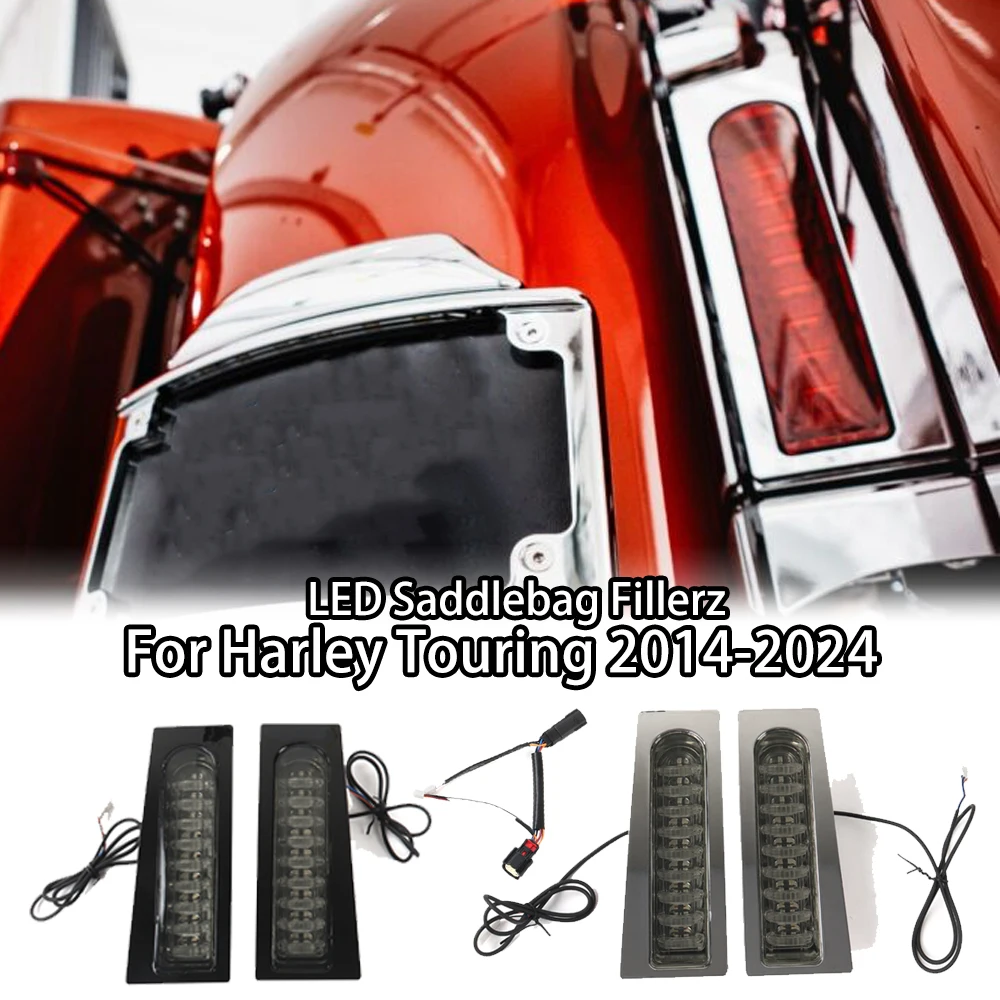 

Для Harley Touring светодиодный задний фонарь наполнитель указателя поворота 3-в-1 для Street Road Glide Road King FLHRSE 2014-2024 седельная сумка сбоку