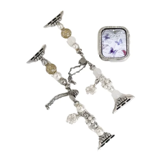 

Женский ремешок из нержавеющей стали, ремешки для умных часов, модный ювелирный браслет для Apple Watch 10 8 7 IWatch 41/42/44/45/46 Ultra 49 мм