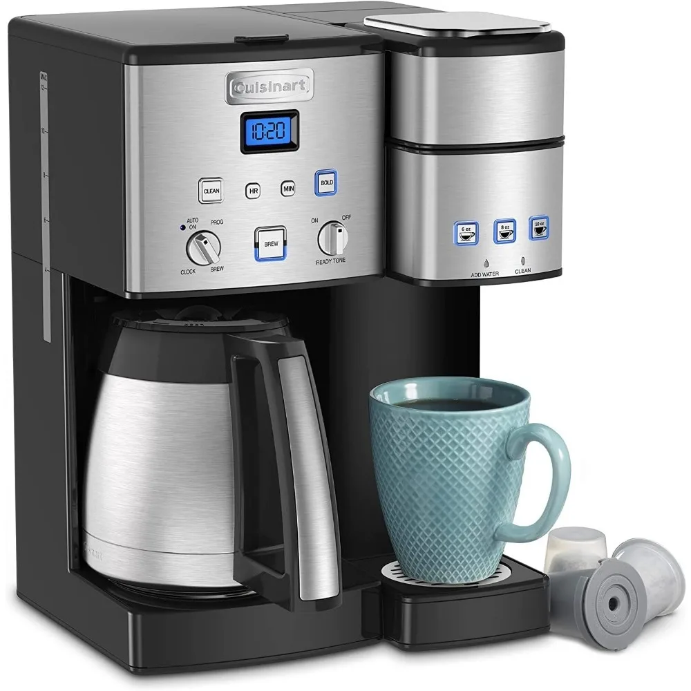 Coffee Center 10-Cup Thermal Coffeemaker and Single-Serve Brewer, Stainless Steel