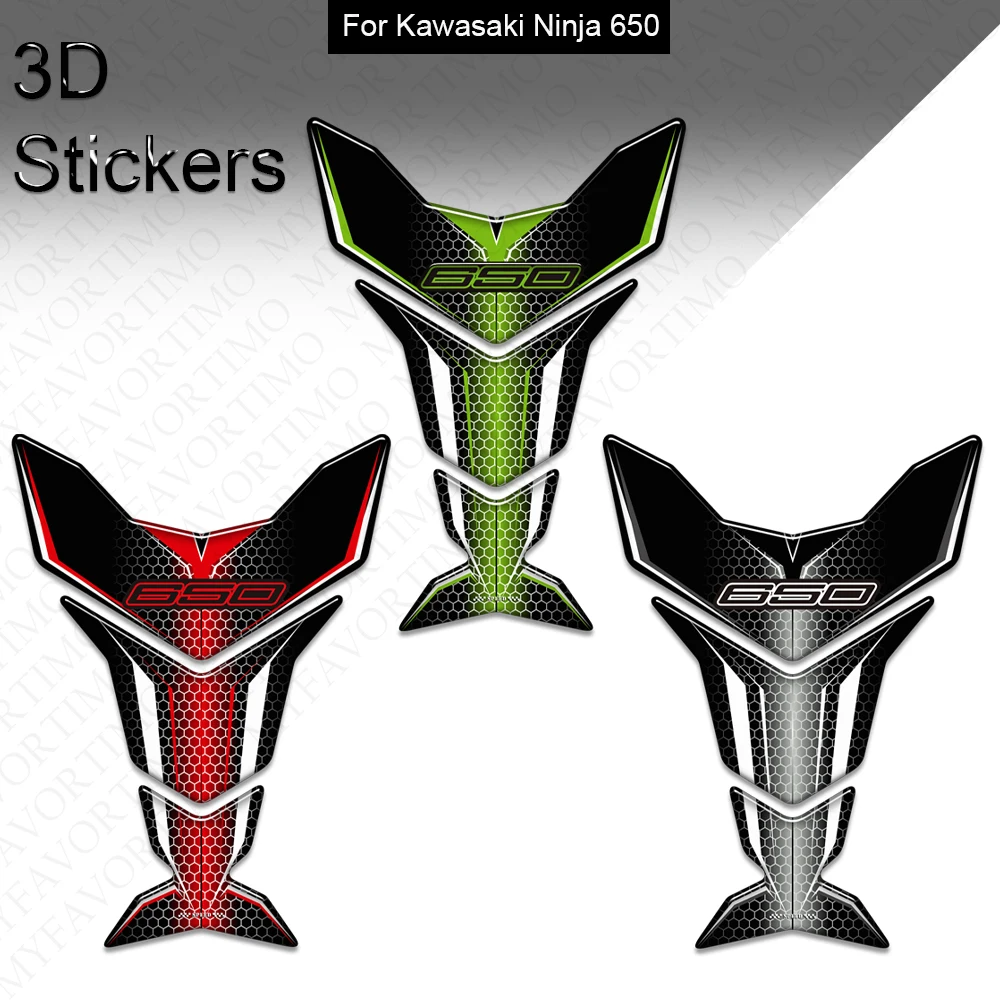 

Z650 For Kawasaki Ninja 650 Z Z650 VERSYS Motorcycle Tank Pad Grips Gas Fuel Oil Kit Knee Fish Bone Protector 3D Resin Stickers