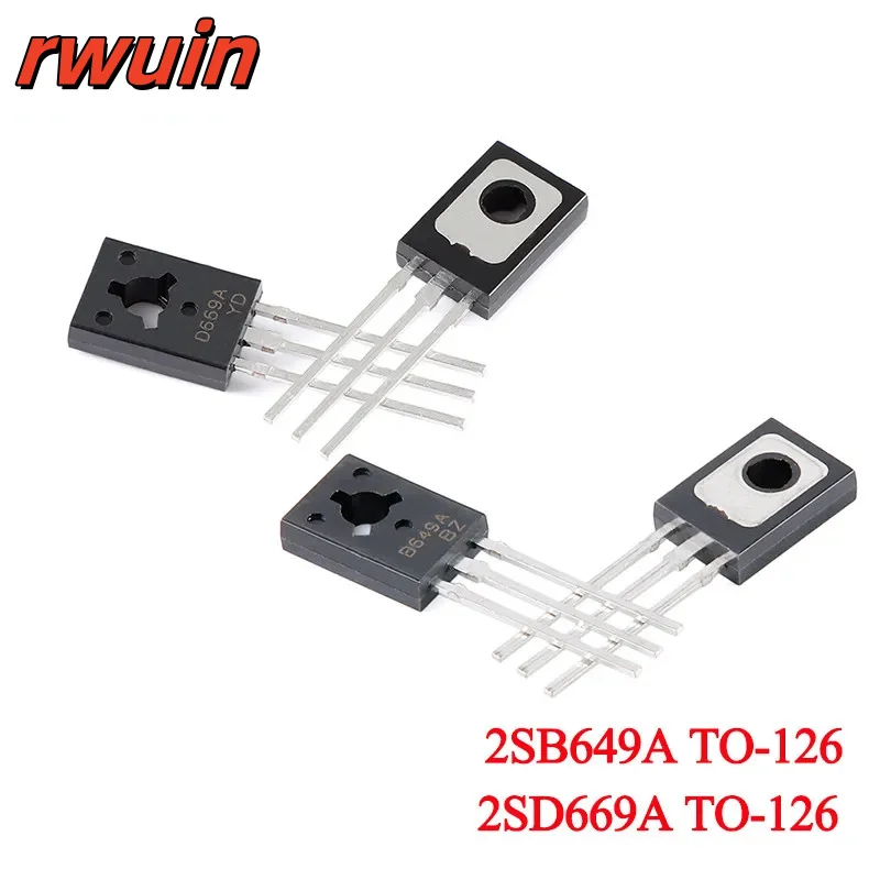 10-20pcs 2SB649A 2SB649 B649A B649 2SD669A 2SD669 D669A D669 TO-126 160V 1.5A NPN Transistor Triode