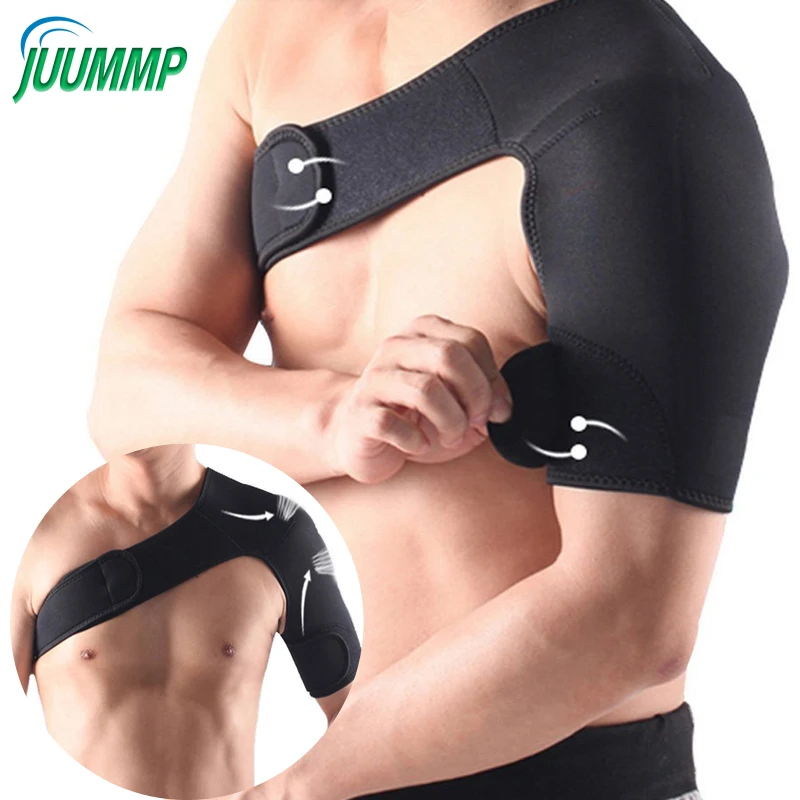 

1Pcs Weight Adjustable Gym Sports Single Shoulder Brace Support Strap Wrap Belt Band Pad for Men & Women (Shoulder Support)