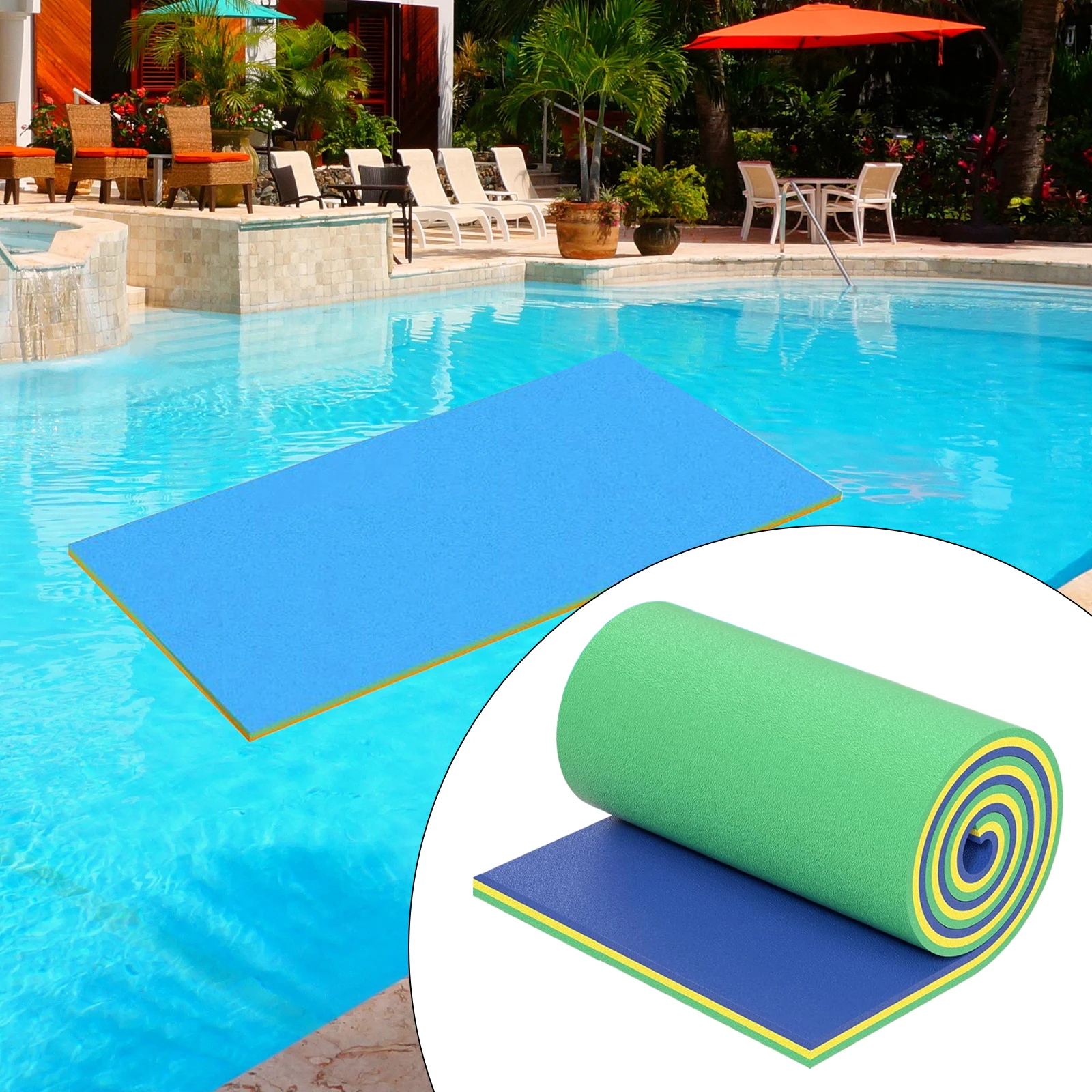 Float Water Mat Float Pad Soft Rolled up Foam Float Plft Drifting Materac dla dorosłych Plaża na zewnątrz pływania łódką Basen