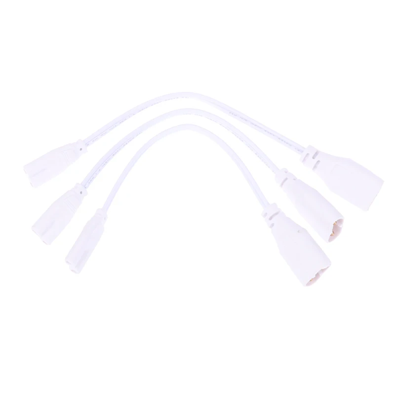 3Pcs Fluorescent Lamp Power Cord Cable T5 Plug Wire Cord LED 2 Hole Docking Cable Bracket Light Male Female Connect Cable