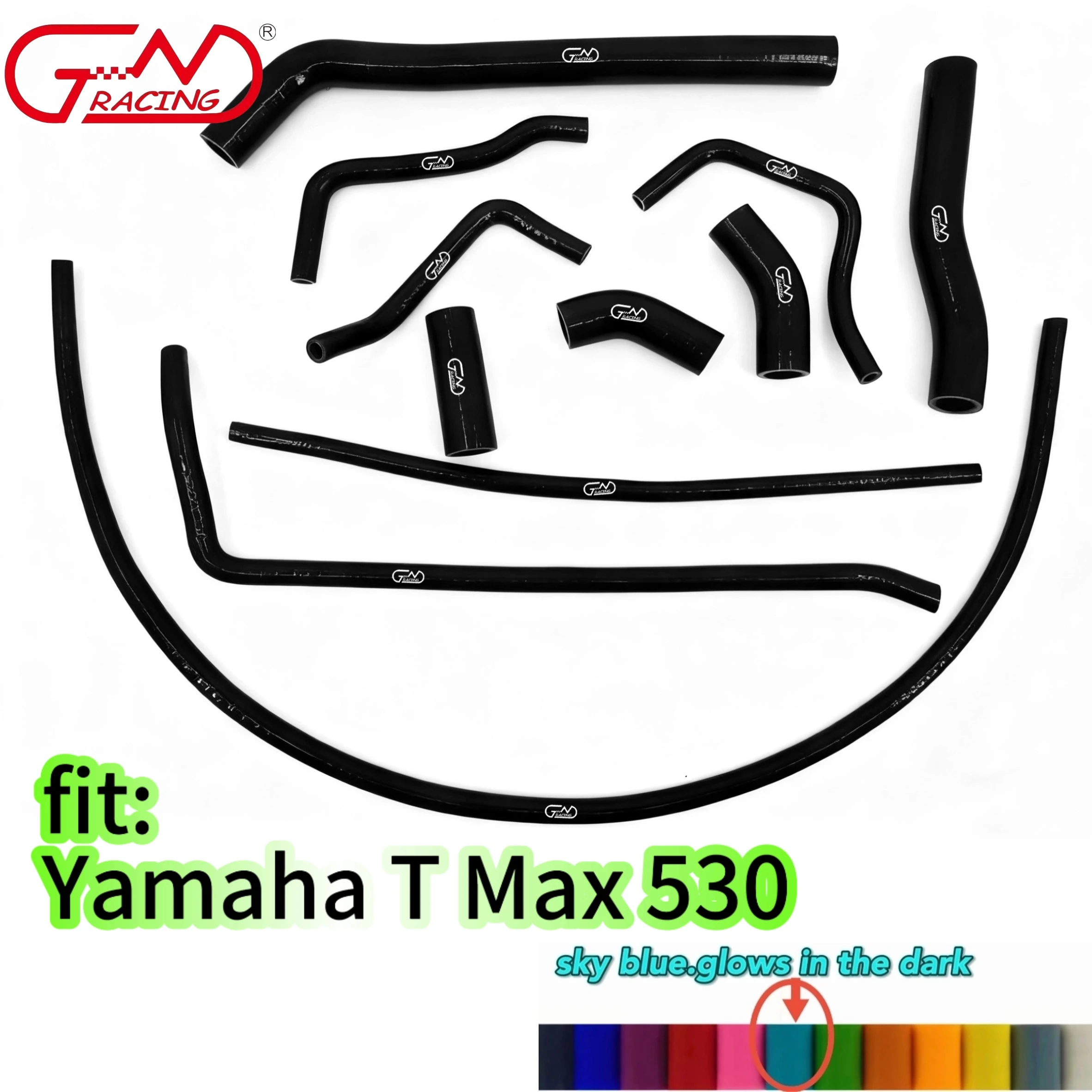 

Fit Yamaha T-MAX TMAX530 XP530 2016 Silicone Radiator Coolant Hose Kit motorcycle