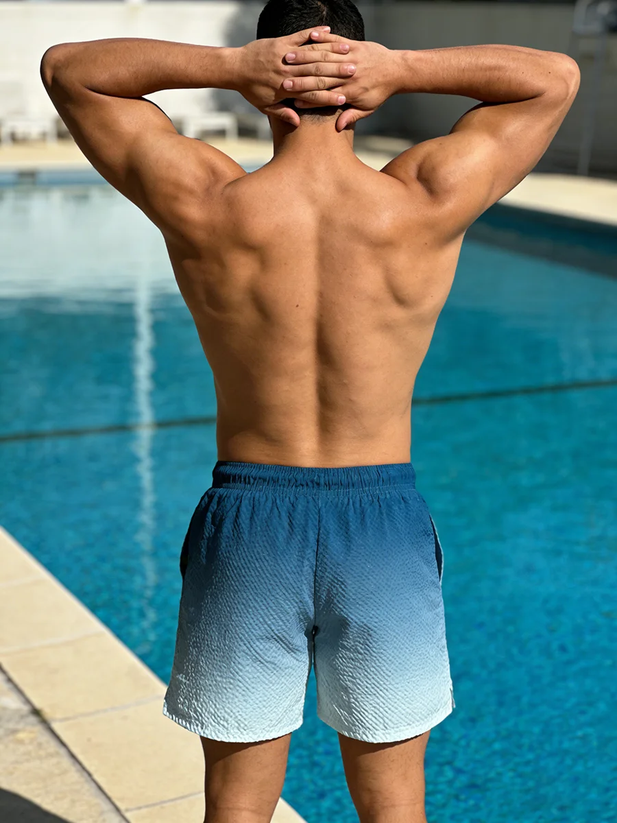 2026 New Printed Beach Shorts Summer Casual Fashion Fitness Running Training Shorts With Phone Pocket And Drawstring Adjustable 6