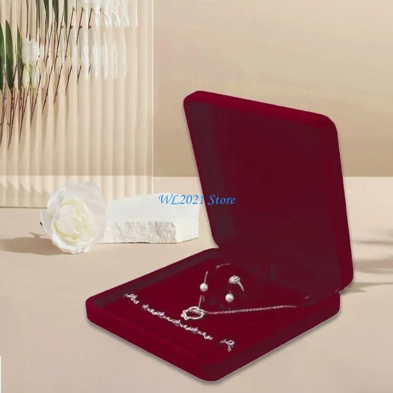 

G5GC Elegant Velvets Jewelry Holder Display Case for Necklace Earring Ring Bracelet