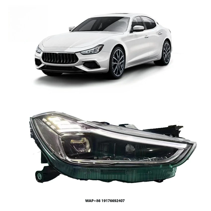 CZJF Car Parts Body Kit Fender Headlamp Lights for Ghibli  2014 2015 2016 2017 Upgrade to 2018 2019 2020 2021