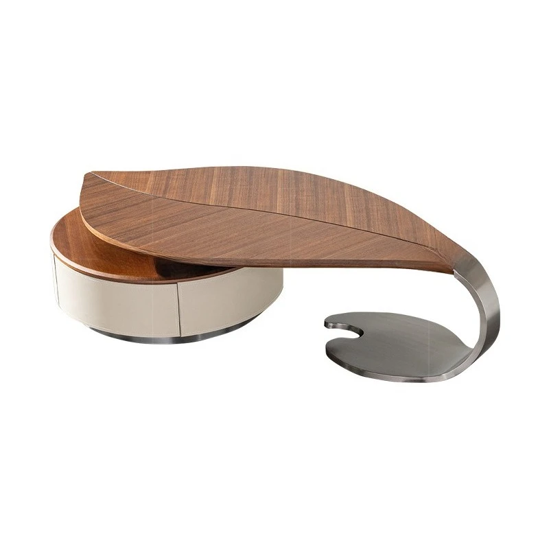 Home high-end modern light luxury retro special-shaped storage tea table