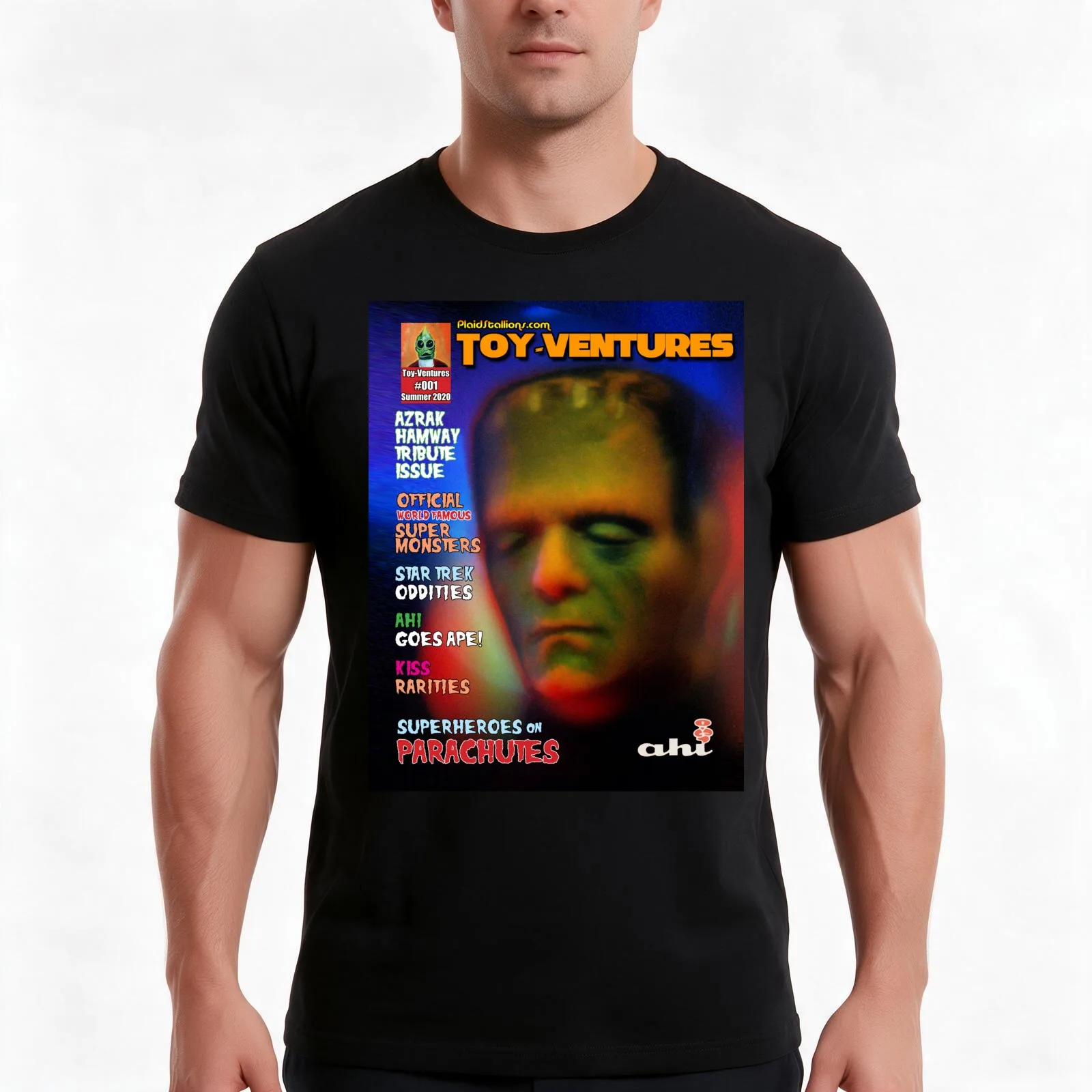 PlaidStallions Toy-Ventures Issue 1 Cover T-Shirt, Summer Casual Cotton Tee, Oversized Streetwear Tops, Vintage Graphic Print