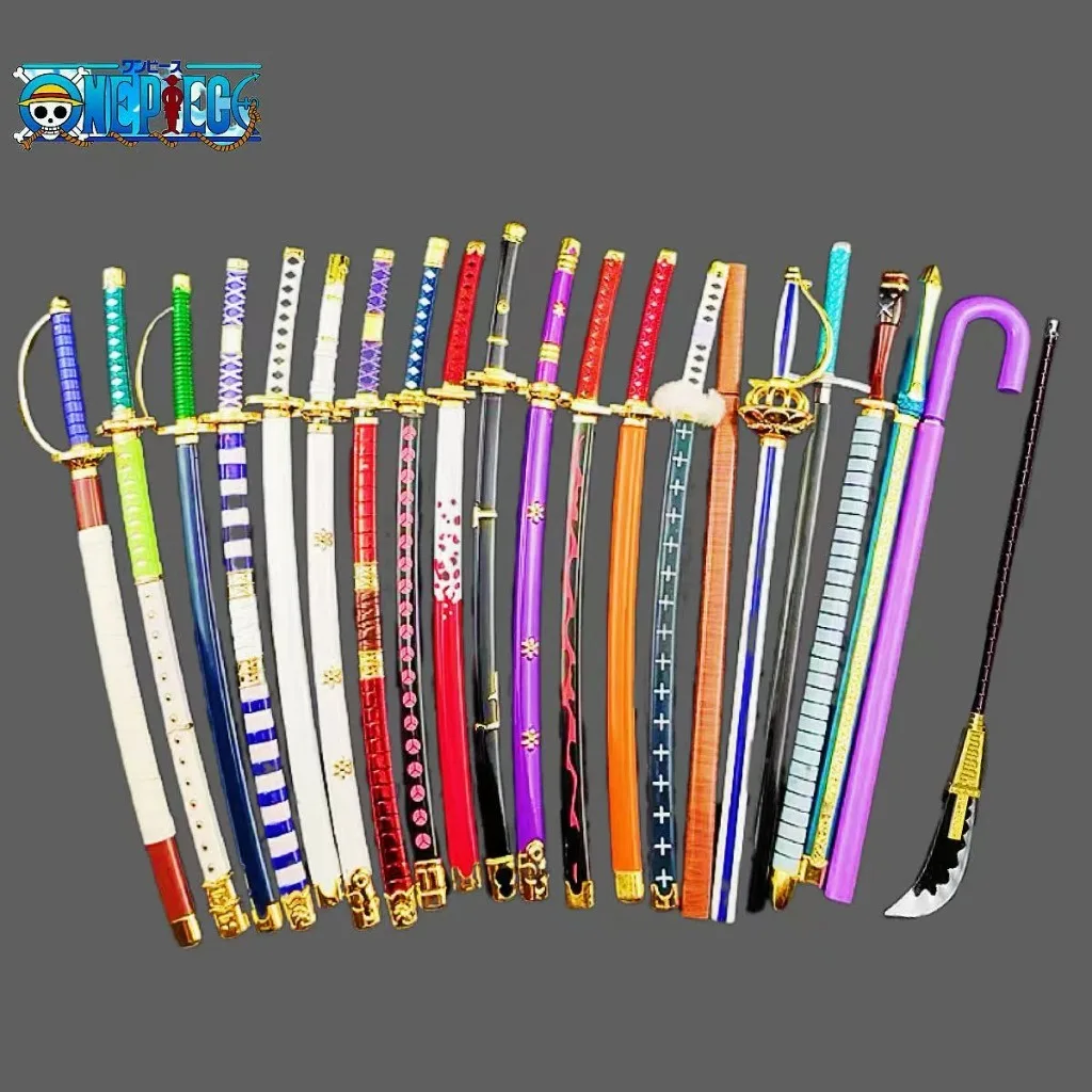 

10-дюймовая (25 см) модель-брелок One Piece MultiKatana из сплава, безопасная реплика клинка, коллекционный подарок, мини-реквизит для косплея