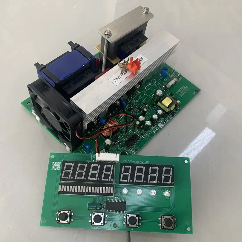 25KHZ-40KHZ Ultrasonic Generator PCB Board Driver Circuit With Display Board Time and Power Adjustment Ultrasonic Dishwasher