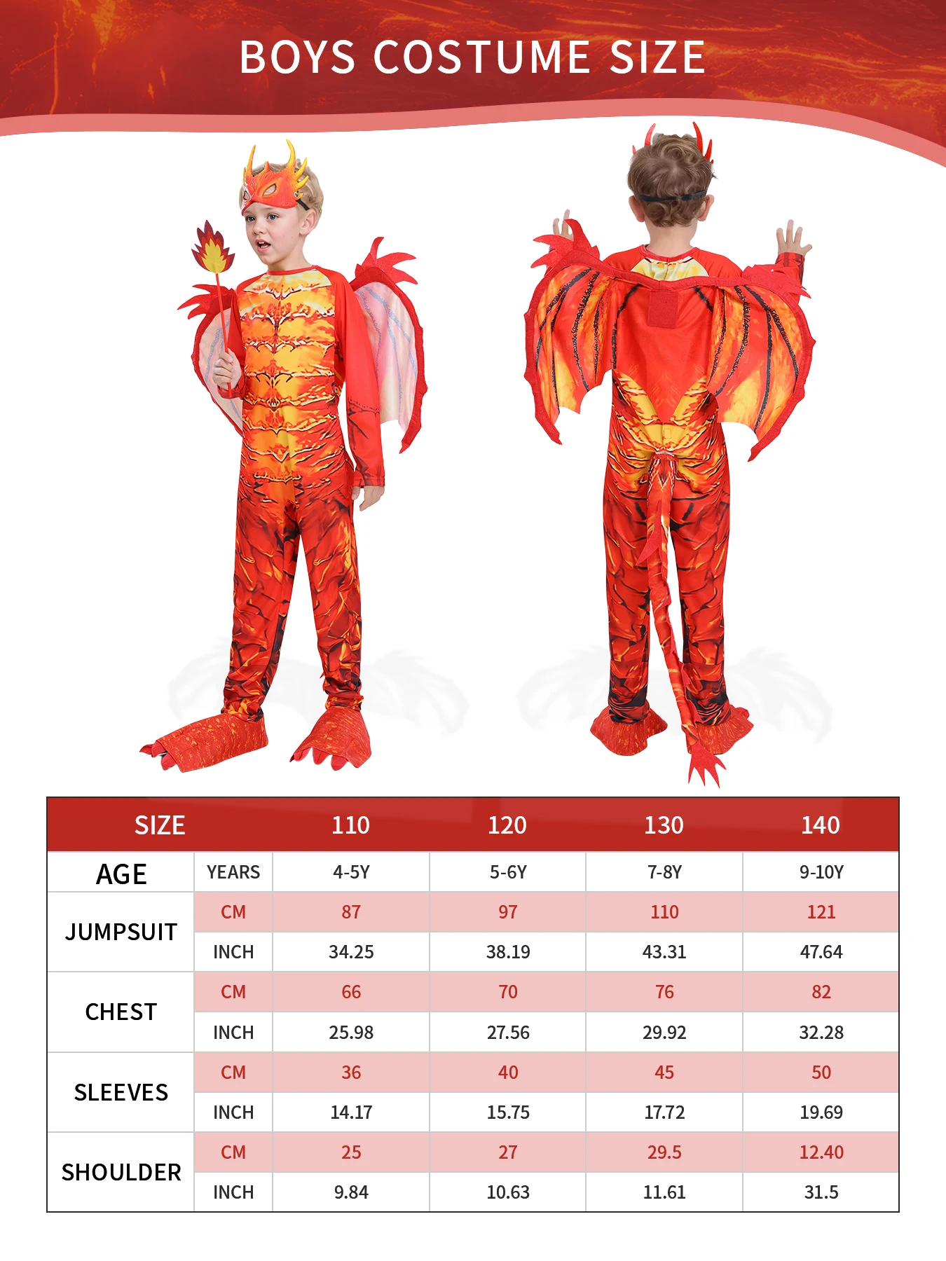 Child Fire Breathing Dragon Costume 3