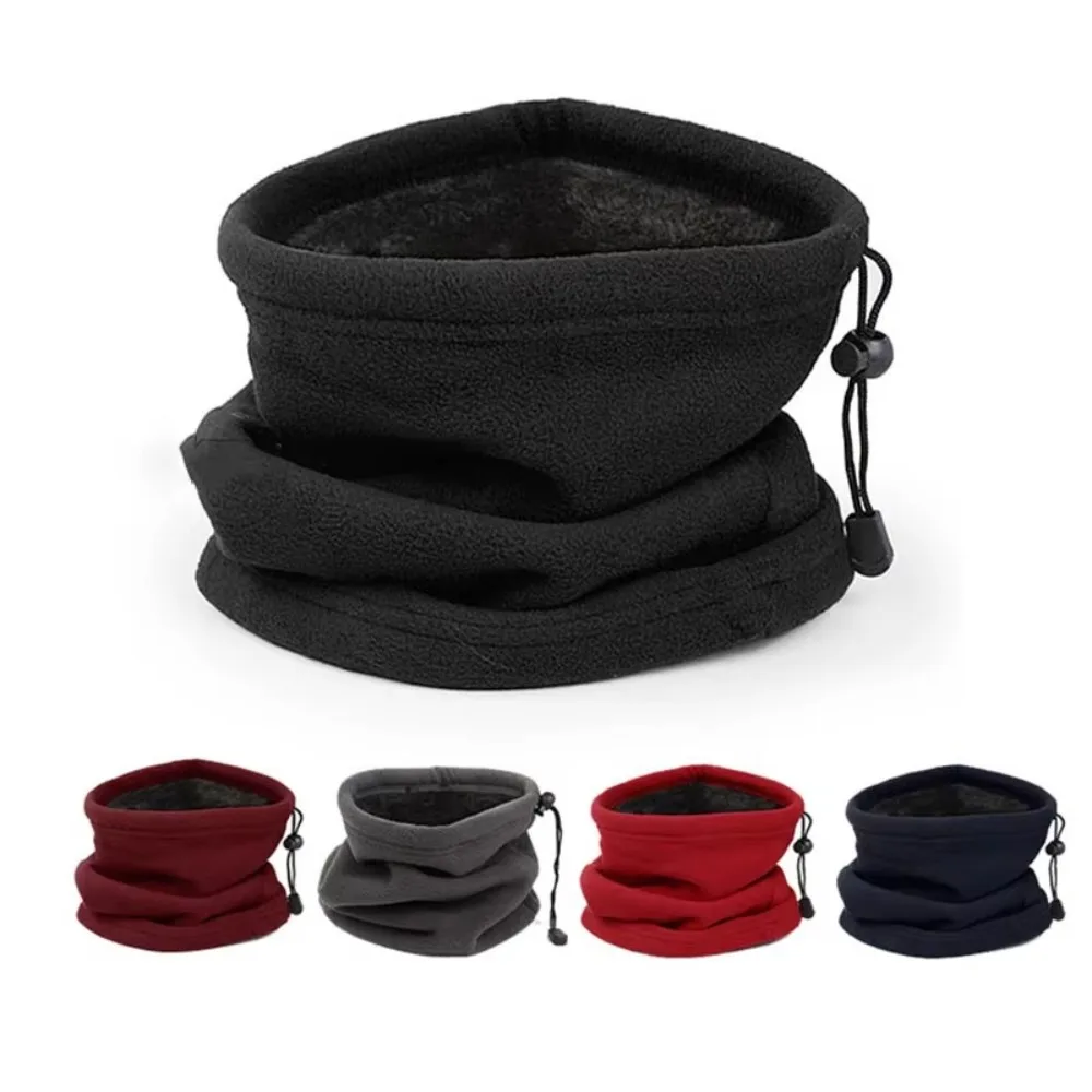 New Casual Soft Neck Protection Fleece Scarf Solid Color Thick Neck Warmer Warm Neck Scarves Winter Outdoor Cycling Accessories