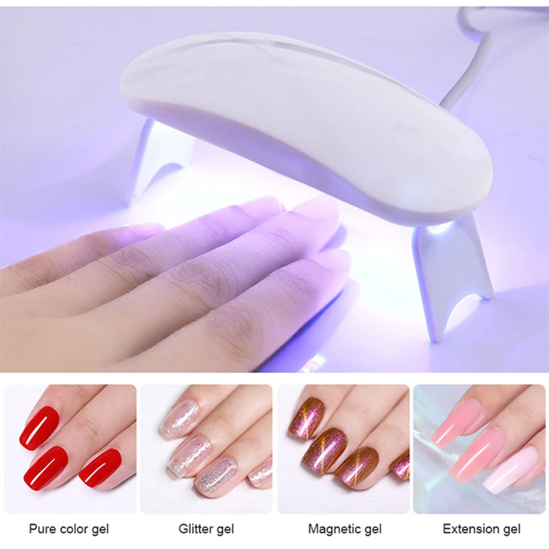 Draagbare Nageldroger Lamp Uv Led Nagellamp Voor Het Uitharden Van Alle Gel Polish Usb Oplaadbare Sneldrogende Manicure Machine Nail Art Tools