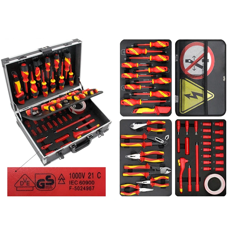 

43-piece insulated tool set New energy vehicle repair screwdriver socket wrench Insulated 1000V KT-8043