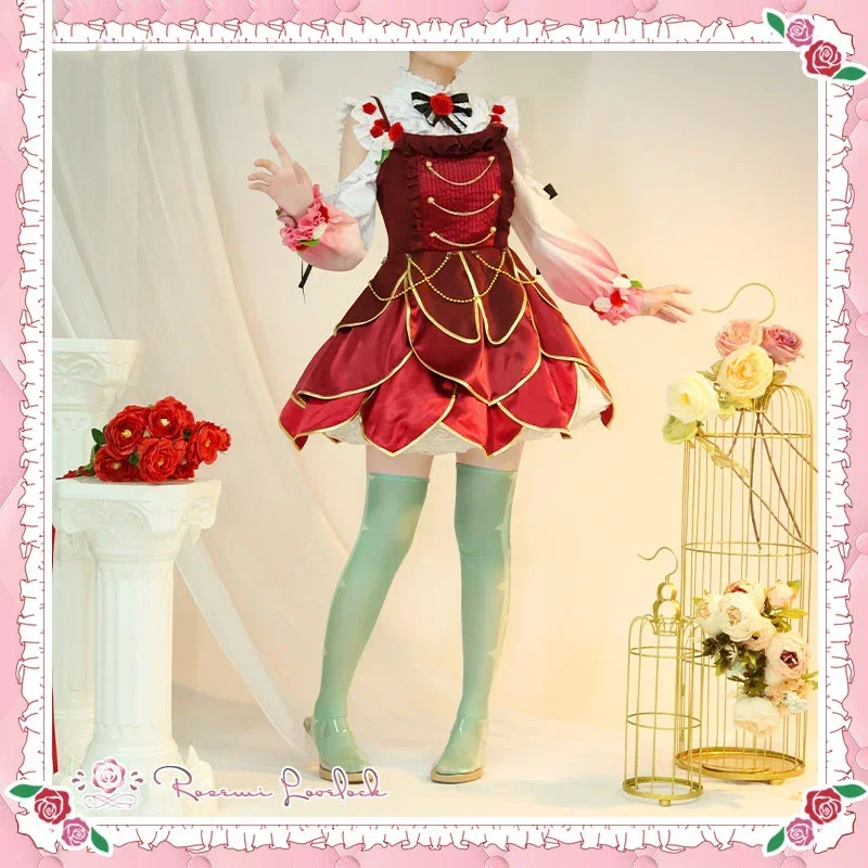 Anime Game Vtuber Hololive OBSYDIA Rosemi Lovelock Lolita Dress Party Uniform Cosplay Costume Halloween Women Fres Shipping 2022