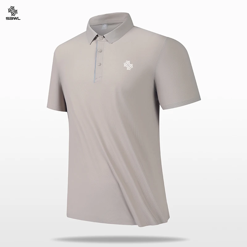 SBWL High Quality Seamless Process Men's Casual Top Shirt Popular Tennis T-Shirt Golf POLO Shirt Business Casual Breathable Tees image 2