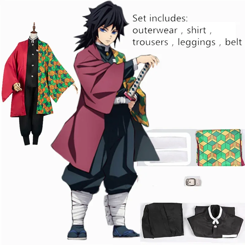 Anime Demon Moordenaar Kimetsu No Yaiba Zenitsu Giyu Tanjirou Kamado Nezuko Cosplay Vrouwen Kids Mannen Kimono Uniform Feest Kostuum