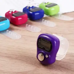 Clicker Mini Finger Ring Tally Counter Electronic Hand Held Stroke Counters Digital Knitting Row Counter Scoring Tool