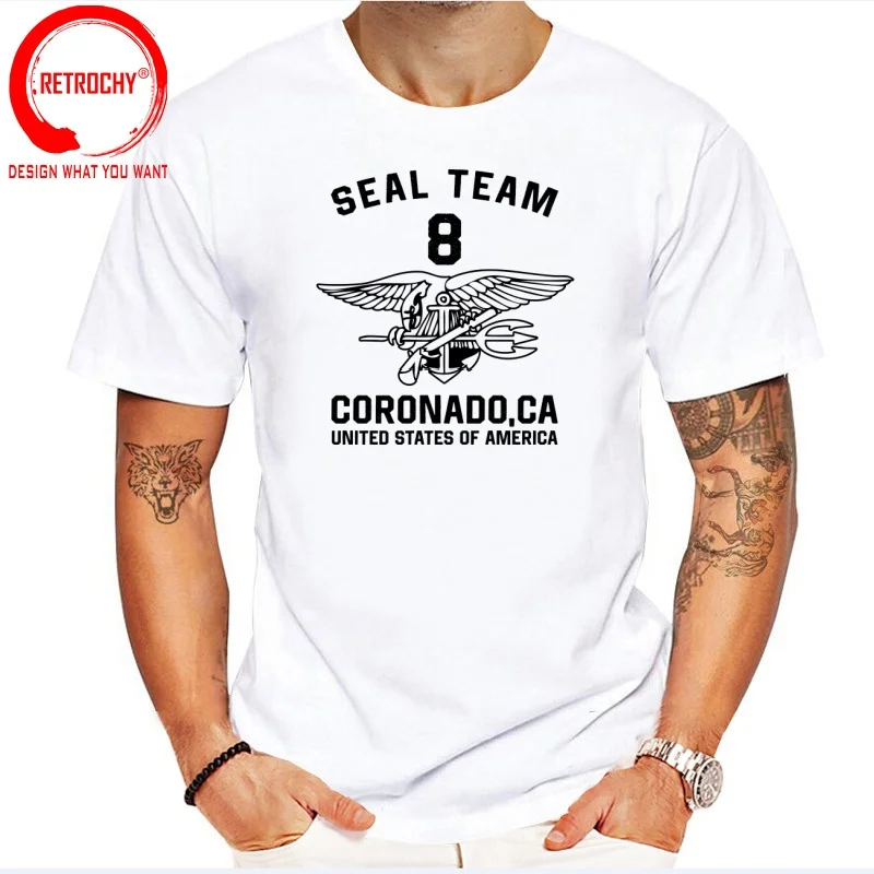 Naval Seals DEVGRU Coronado CA Seal Team 8 Special Forces T Shirt Men Fashion Trendy Casual Clothing Stylish Tops Tee Shirt Leis