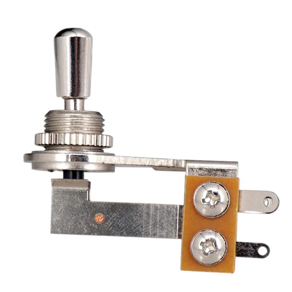 Práctico interruptor de palanca de guitarra tipo L de ángulo recto de 3 vías con cabezal de cobre para bajo de guitarra eléctrica,4