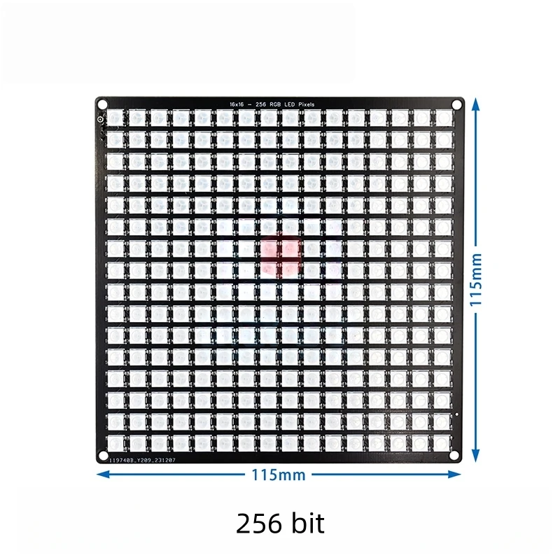 256-bit square panel 16x16 / rectangular panel 8x32 WS2812 RGB LED with built-in full-color driver lights