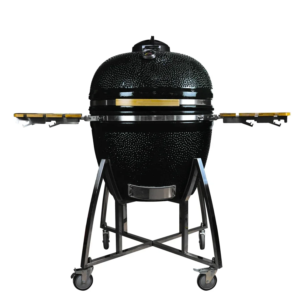 Auplex Outdoor Ceramic Kamado 27Inch BBQ Smoker Barbecue Charcoal Rotisserie Grill