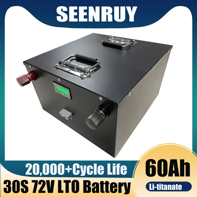 

SEENRUY LTO 30S 72V 60Ah Lithium Titanate Battery Use 2.4v Pouch Cells for 72V Motorcycle Solar System Tricycle Scooter