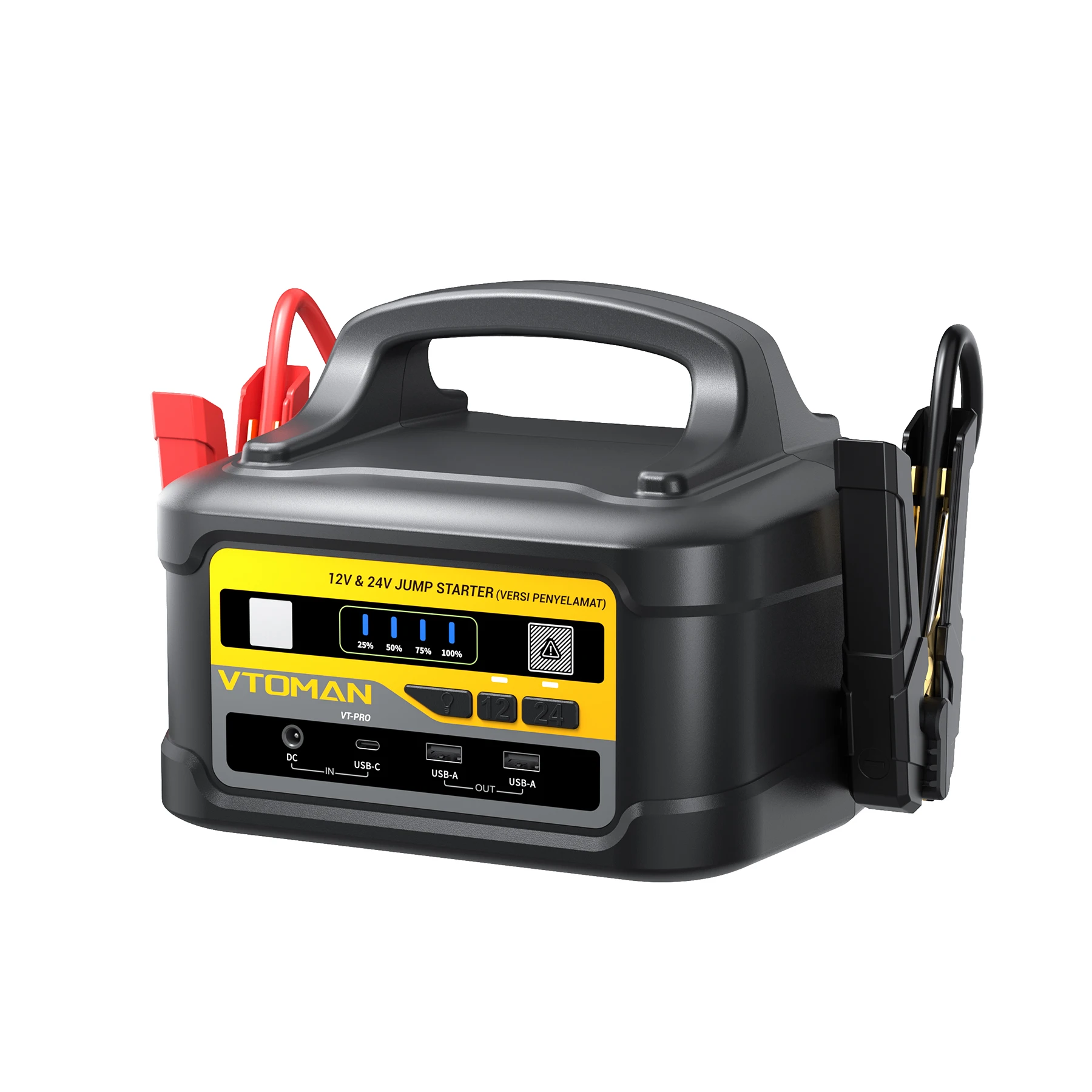 VTOMAN VT-PRO 10000A Starthilfe 58800mAh Power Pack 12V/24V Starthilfegerät für alle Benzin- und Dieselautos, LKW, SUV Batterie-Booster