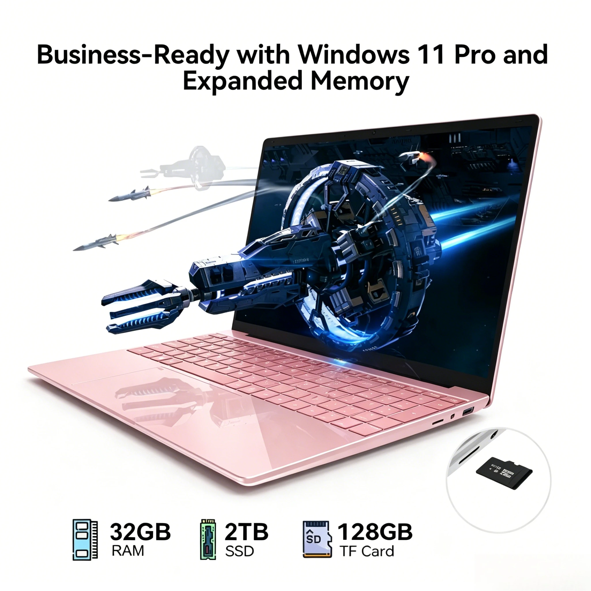 HOT Windows 11 15.6 Inch Ultra Slim Laptop Intel Core i9 9900 32GB RAM 2TB SSD 1920x1080 HD Gaming Computer Gamer Office