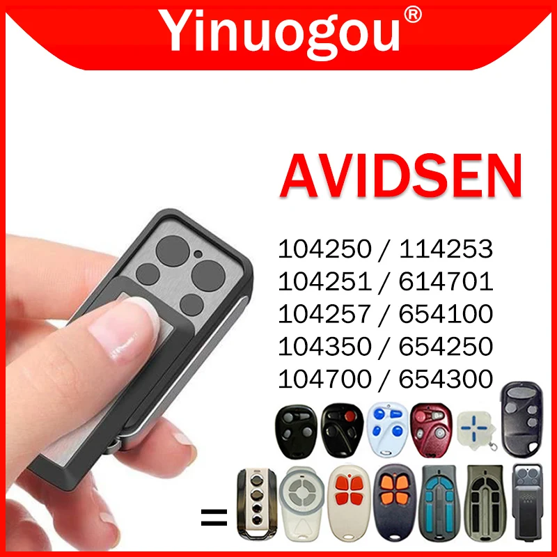 

AVIDSEN Remote Control 114253 104250 104251 104257 104350 104700 614701 654100 654250 654300 Garage Door / Gate Remote Control