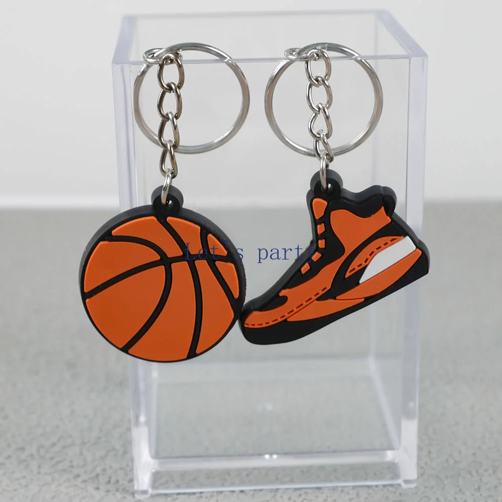 9Pcs Cartoon Sports Basketball Theme Keychain Backpack Pendant for Kids Boy Birthday Party Favors Goodie Bag Pinata Fillers