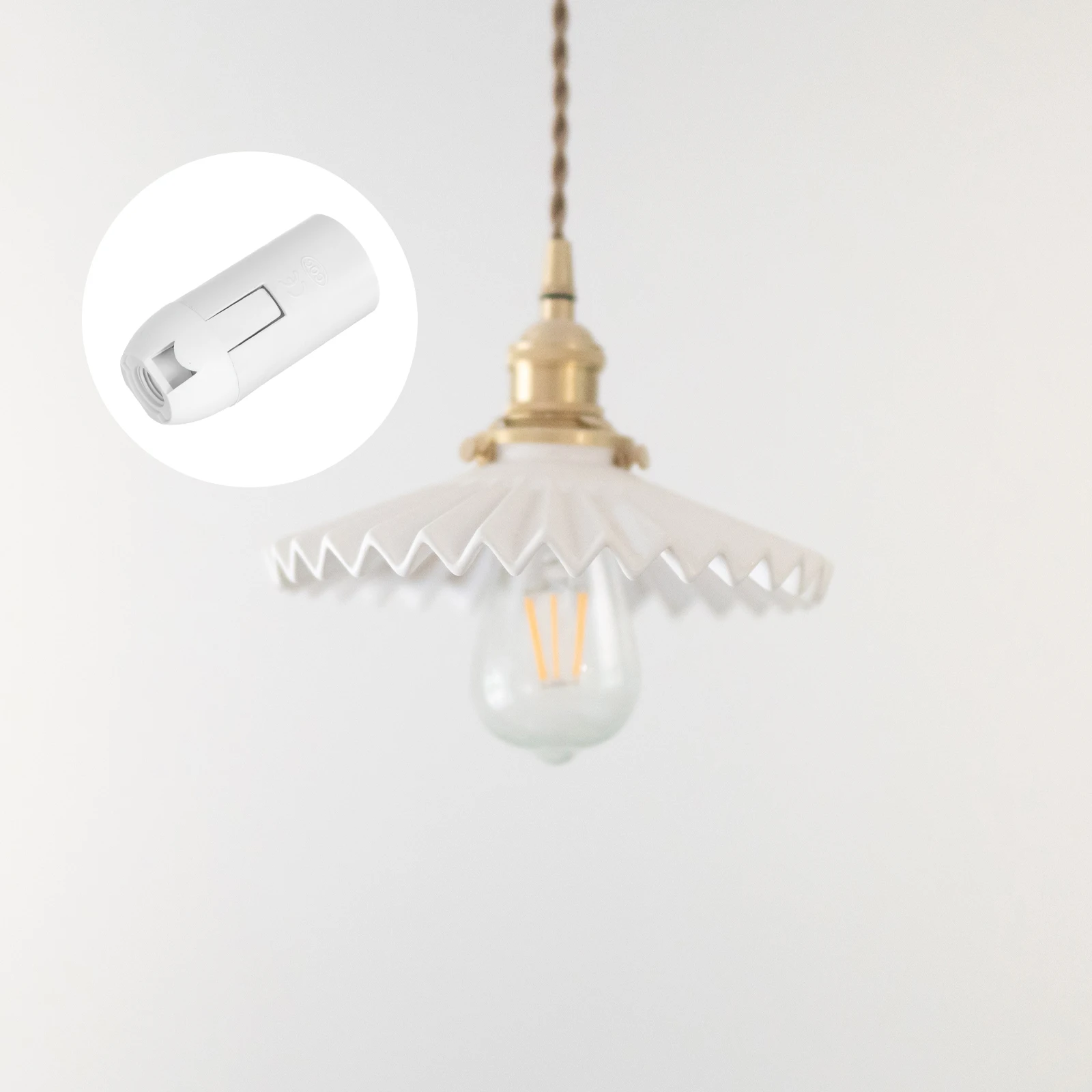 

8 шт. держатель E14, пластиковая розетка, настольный светильник, подвесной светильник, простой прочный декоративный держатель для домашнего офиса