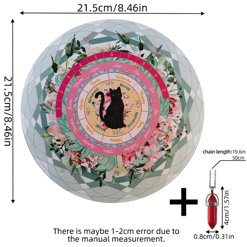 Alas Pendulum Astrologi Alas Mouse Alas Ramalan Karet untuk Dekorasi Meja D5QD