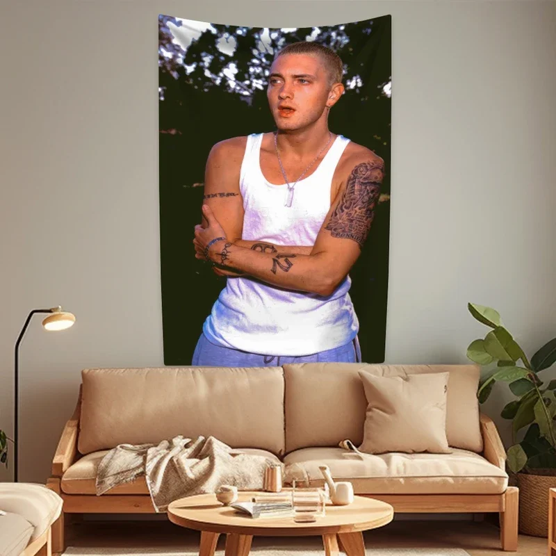 King Of Hip Hop Eminems Tapestry Rapper Singer Slim Shady Home Decor Wall Hanging Party Backdrop Univers Dorm Decor Friend Gi #