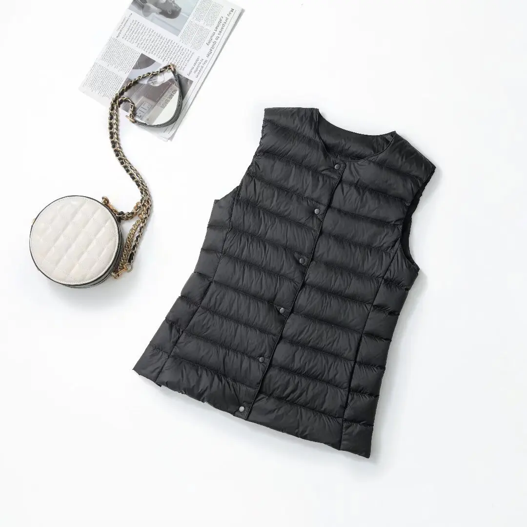 2025 ne wwomen's sleeveless liner down vest arrivals Light Women Waistcoat Spring Autumn Outerwear Inner
