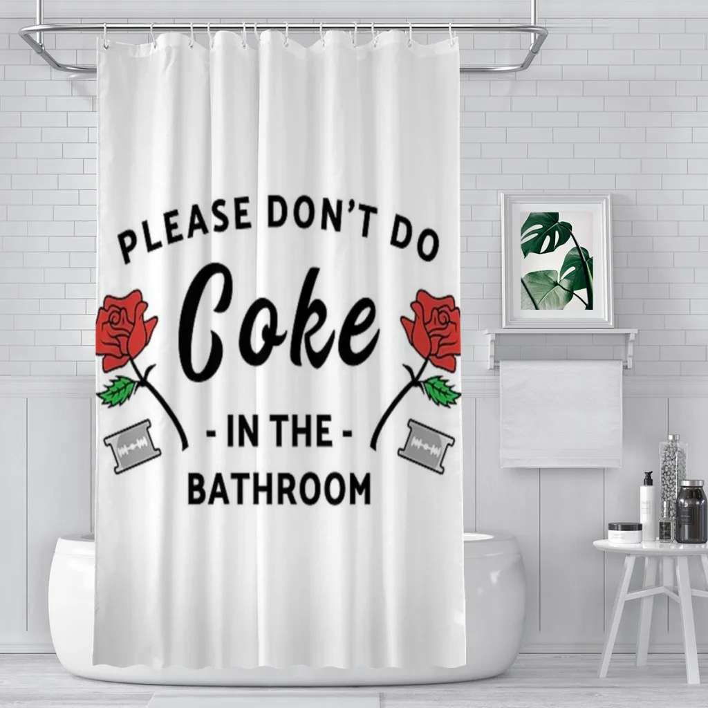 

Please Don't Do Coke In The Bathroom Unique decor Modern Fabric Bathroom Shower Curtains art design Print Curtain