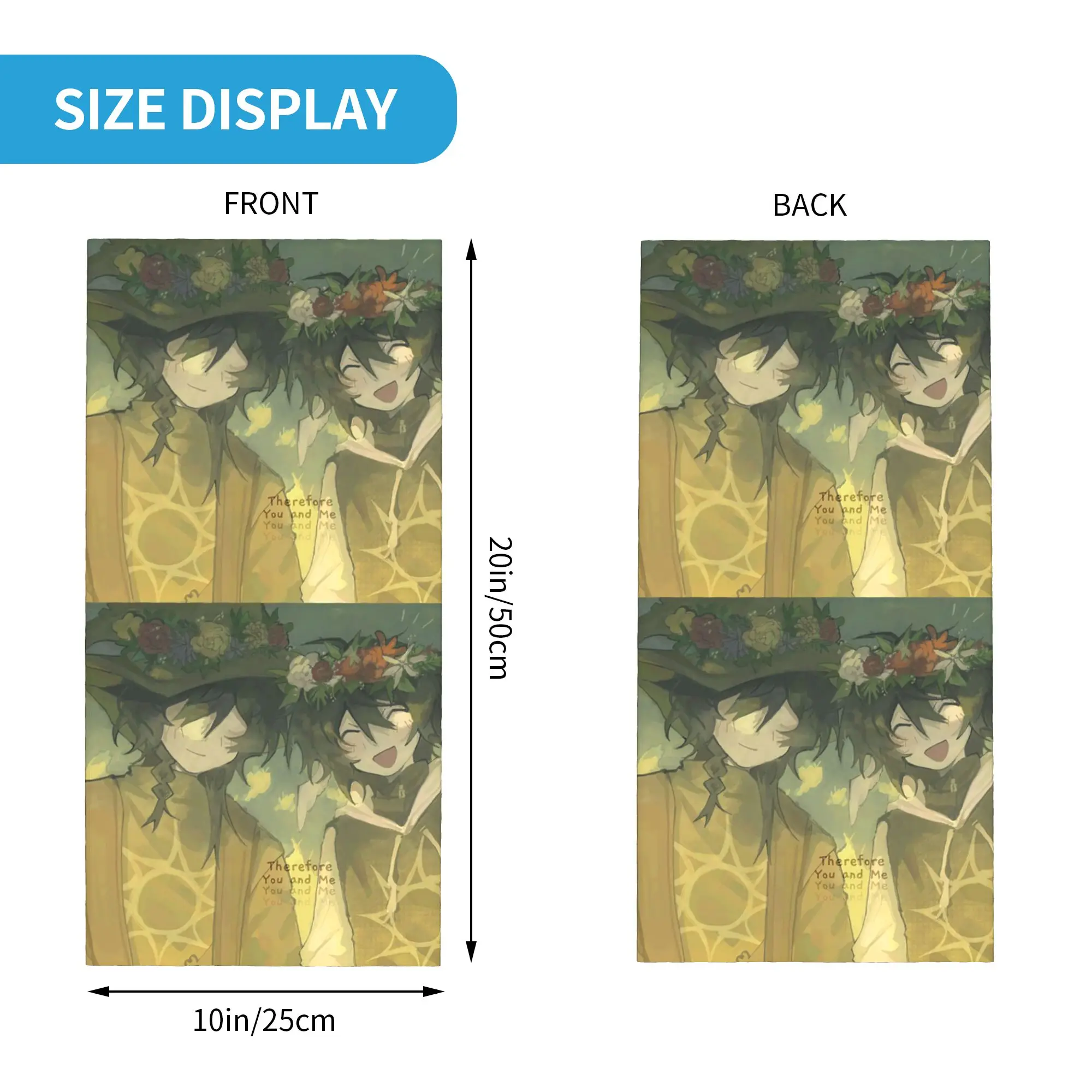 Azuretime Anime Azure Two Time Forsaken Bandana Neck Gaiter Printed Face Scarf Warm Balaclava Running Unisex Adult Washable